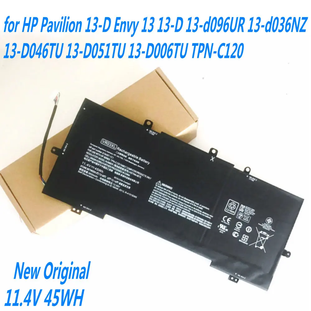 

Original 45WH VR03XL Laptop Battery For HP Pavilion 13-D Envy 13 13-D 13-d096UR 13-d036NZ 13-D046TU 13-D051TU 13-D006TU TPN-C120