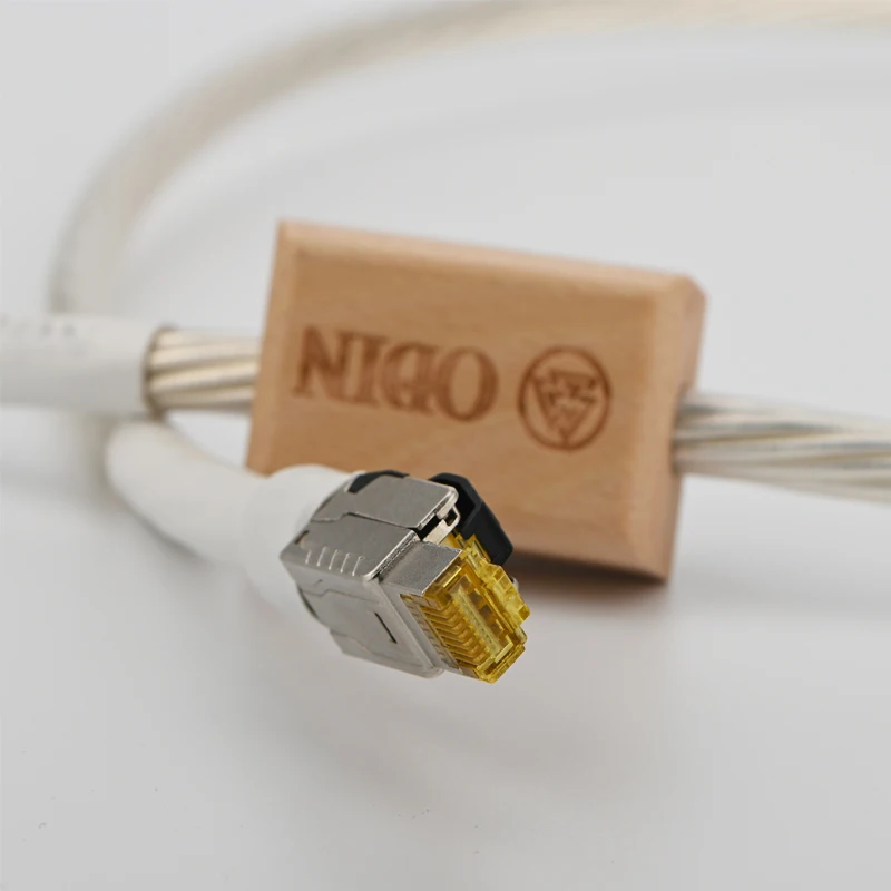 Сетевой кабель Odin Cat 8 скорость Lan RJ45 полное экранирование Посеребренная линия