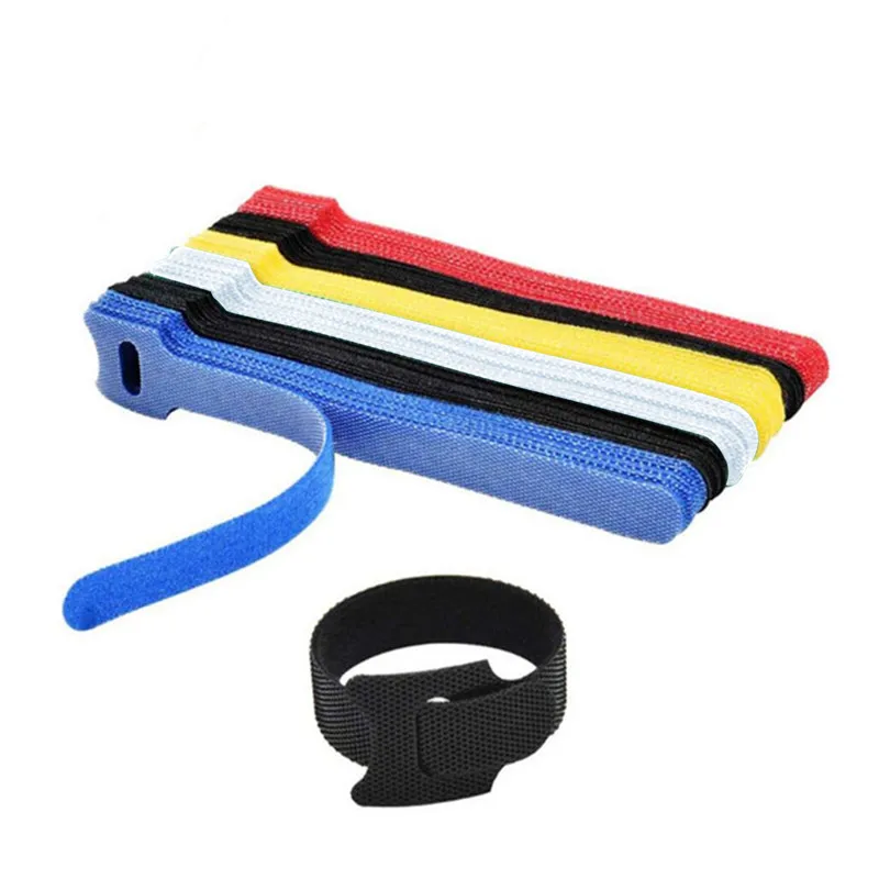 

100 шт., разноцветные съемные нейлоновые стяжки для передачи данных