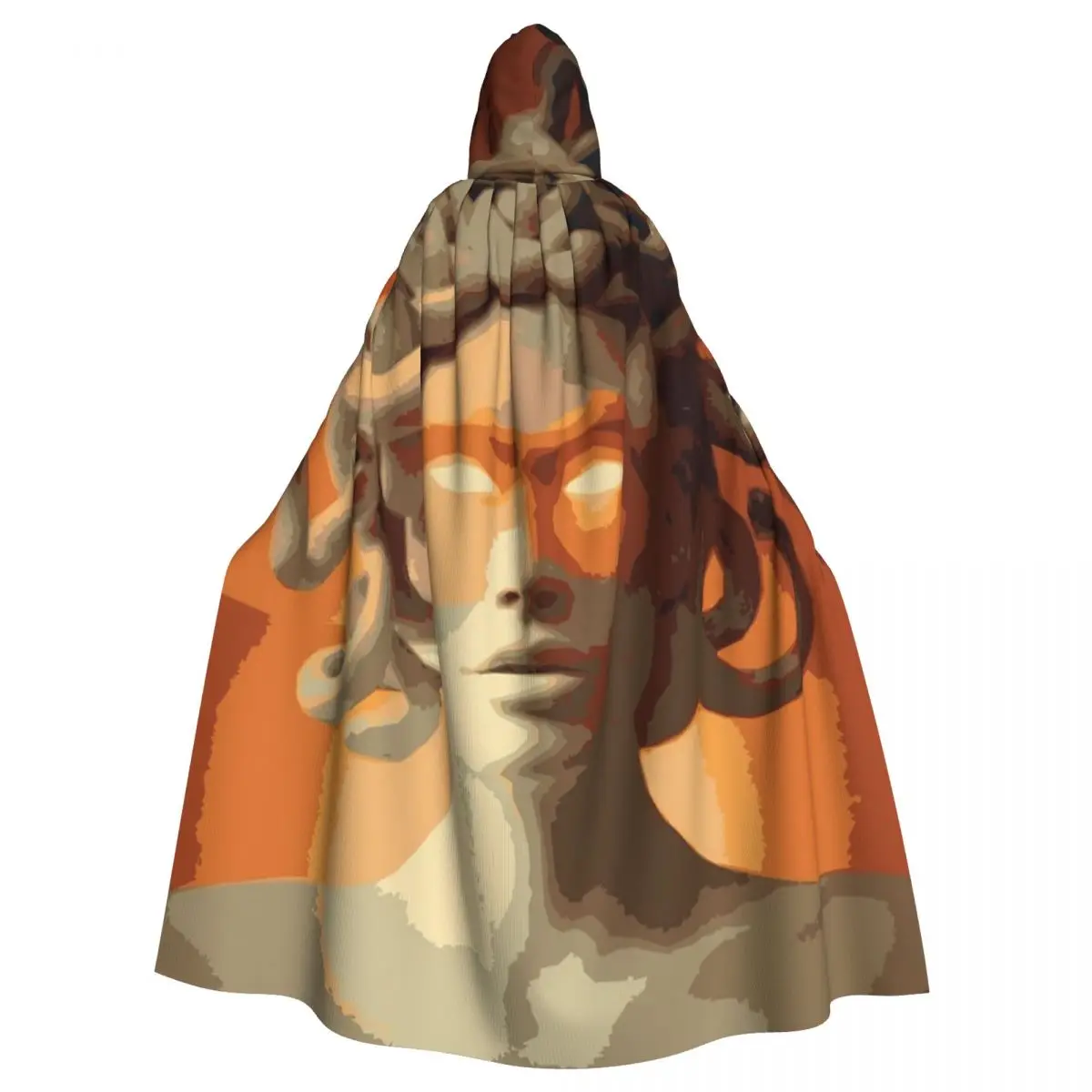 

Medusa Statue Hooded Cloak Halloween Party Cosplay Woman Men Adult Long Witchcraft Robe Hood