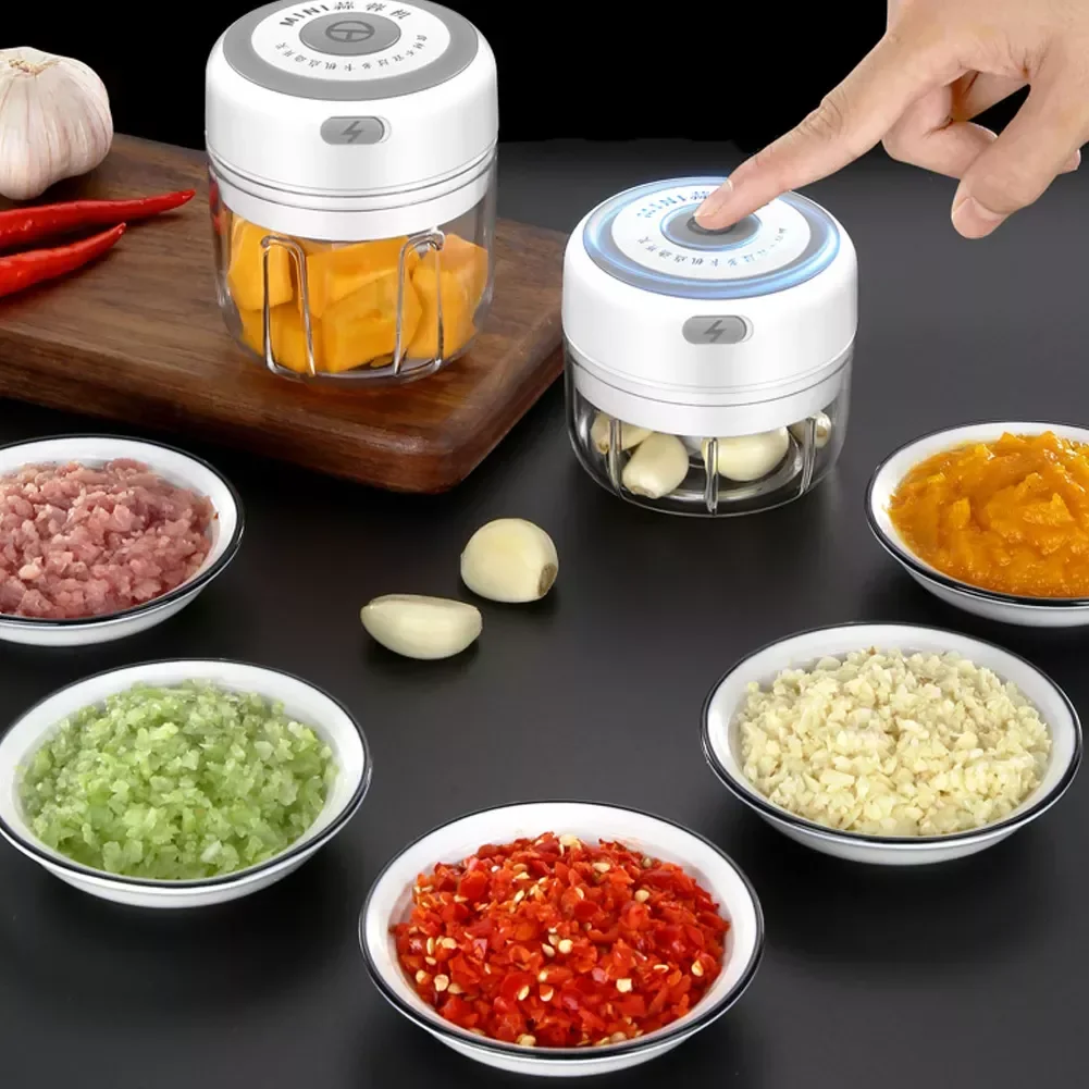 

Новинка 2023 давилка чеснока прочная фотоэлектрическая Мясорубка долговечная фотоэлектрическая измельчитель USB зарядка для измельченного ч...