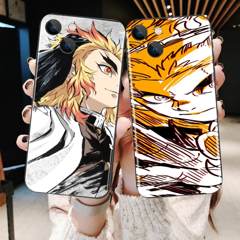 

Demon Slayer Japanese Phone Case For iPhone 13 12 11 Pro Max 12 13 Mini XS XR Max 8 7Plus 6 Plus SE 2020 Funda Coque Back Cover