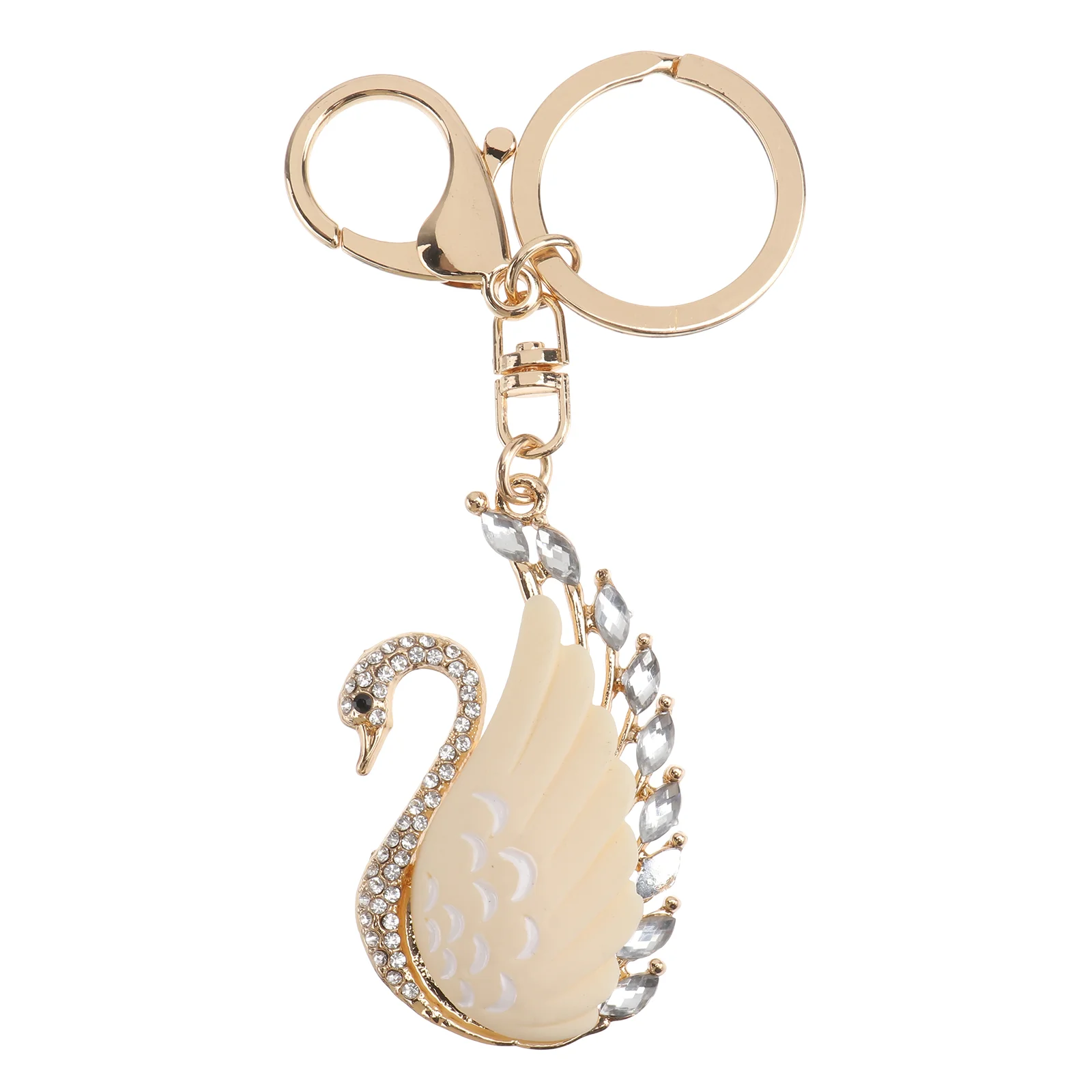 

Delicate Crystal Key Ring Swan Shaped Car Key Chain Bag Pendant Key Holder Car Decoration Key Ornaments Party Gifts