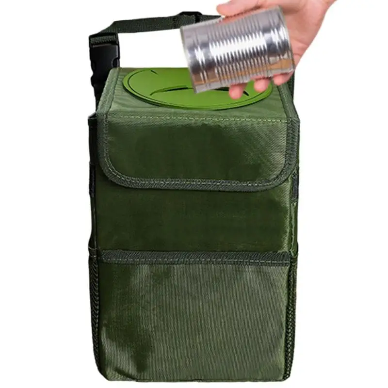 

Trash Can For Car Collapsible And Portable Car Garbage Bin With Storage Pockets Multifunctional Car Organizer For Storage Or