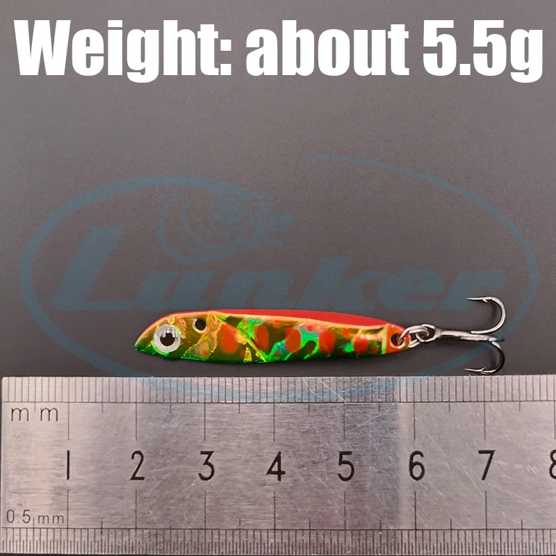 Фото Металлическая Мормышка Lunker, крошечная, маленькая, тонкая, металлическая, 2,5 г, 3,5 г, 5,5 г, крючки для форели №2