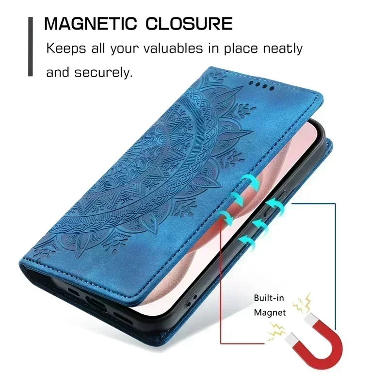 Новинка магнитные Чехлы C67 с цветами для Realme 4G REALME C55 C30 C31 C35 C15 C25 C21Y кожаный