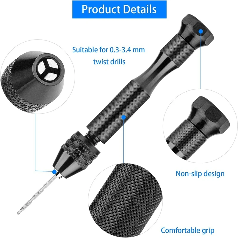 Набор ручных сверл 25 спиральных и 10 мини-сверл для печатных плат инструмент