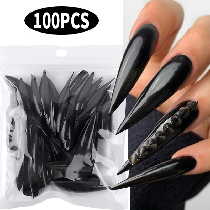 

100pcs Natural Fake Nails Solid Color False Nail Tips Full Coverage Matte Acrylic False Nails Tips DIY Manicure Extension Tools