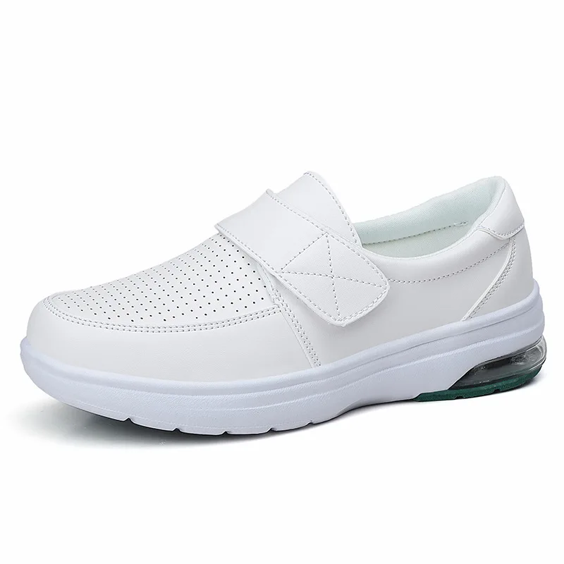 

BCEBYL 2023 New Fashion Women's Thick Sole Running Sneakers White Black Hollow Out Breathable Nurse Professional Shoes