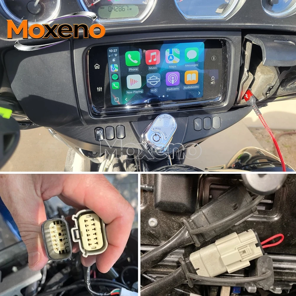 Перемычка Gts Radio Carplay для Harley Touring Road Street Glide со стрелой, мотоциклетный автомобильный игровой жгут Plug And Play 19-23 (art.: 3920d40e27f90) - 3920d40e27f90