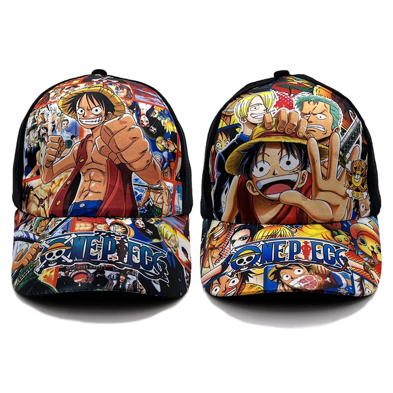 Anime One Piece Cartoon Snapback Baseball Caps for Men Women kids Adjustable Hip Hop Tennis Sport Cap Breathable Sun Hat Toys