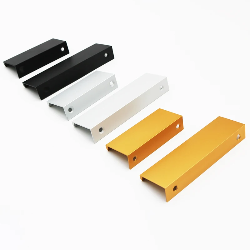 

Hidden Cabinet Handles Stainless steel Kitchen Cupboard Pulls Drawer Knobs Furniture Handle home hardware accessories