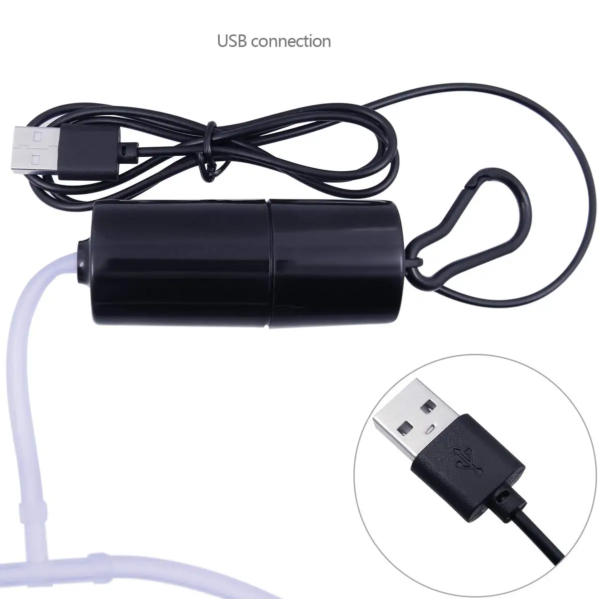 USB Aquarium Air Pump Portable Fish Tank Silent Compressor Aerator Small Quiet Oxygen with Accessories 5v 1W |