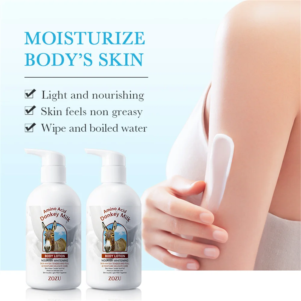 

Donkey Milk Body Milk 256g Amino Acid Moisturizing and Refreshing Hydrating Lotion Repair Soothe Soften Improve Skin Tone Moist