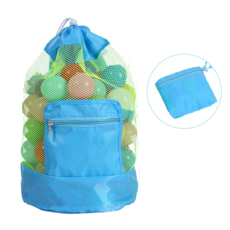

Пляжная сумка для хранения, сумка-тоут, детская складная женская сумка большой емкости, дорожный органайзер для игрушек, портативный сетчатый рюкзак для хранения