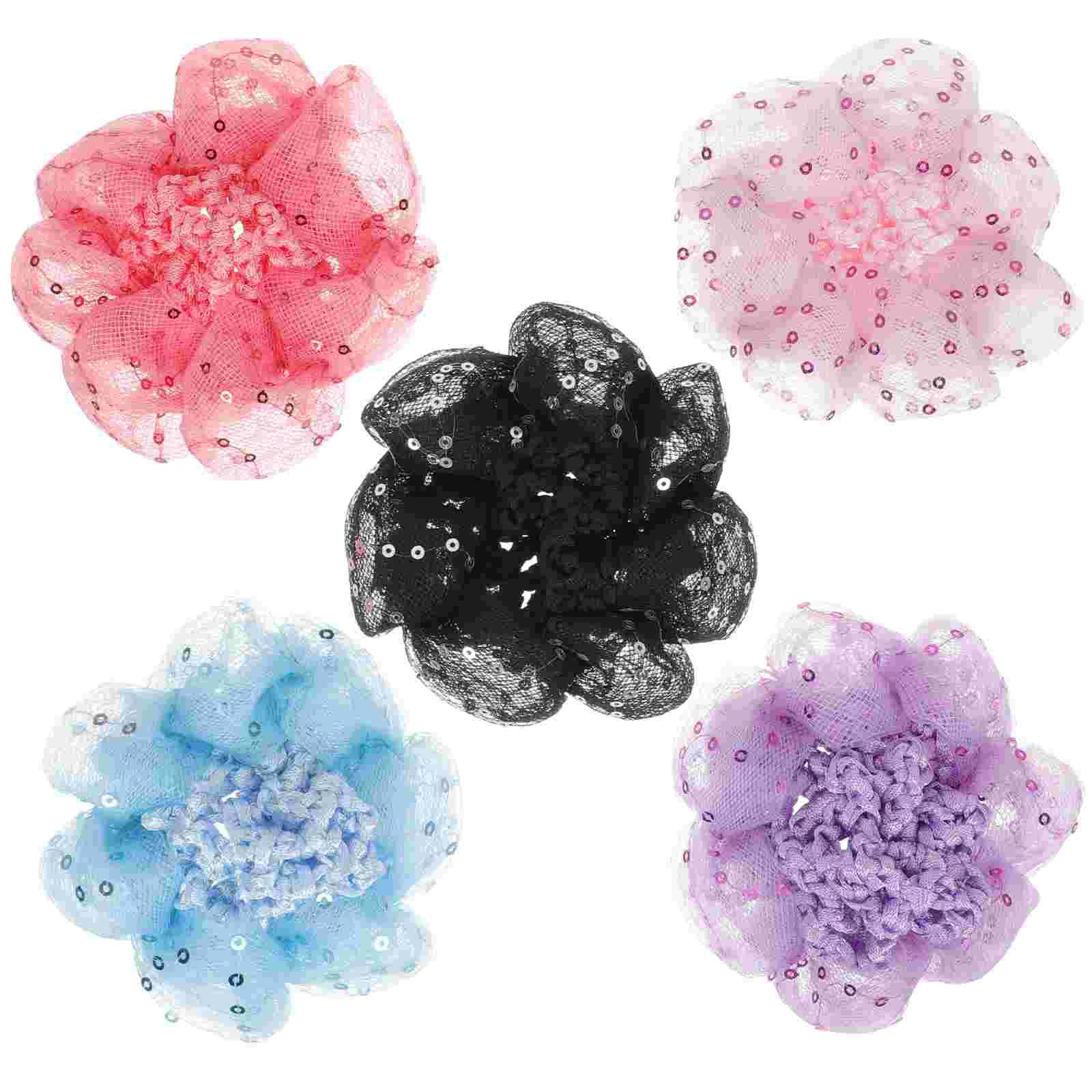 

5 Pcs Hair Accessory Women Kids Bun Cover Net Bag Children Polyester Ballet Hairnet Miss