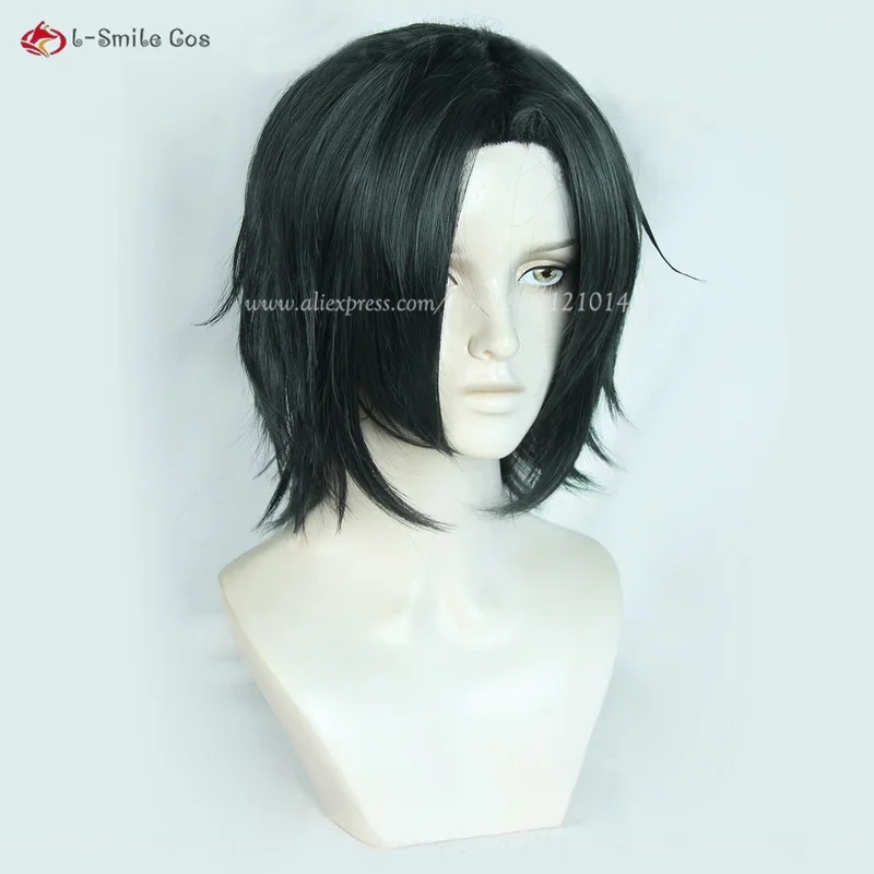 Парик для косплея из аниме feitan potoo короткие черные зеленые парики термостойкие