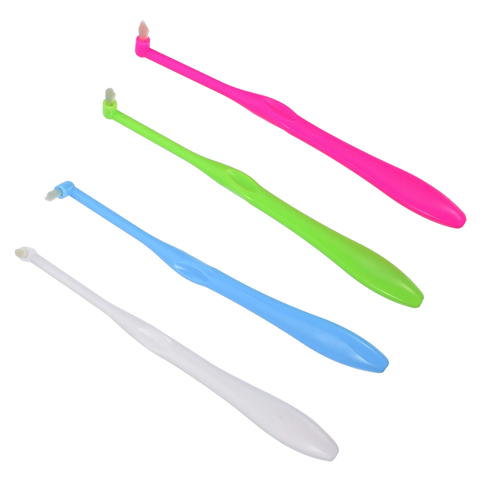 

4 Pcs Toothpick Floss Tufted Brush Braces Manual Interdental Interspace Brushes Durable Teeth Cleaners Whitening