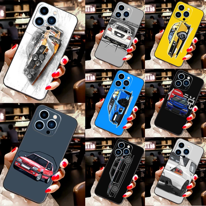 Силиконовый чехол-накладка для iPhone 15 14 11 12 13 Pro Max Mini X XR XS 7 8 Plus