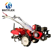 12 hp four wheel drive self propelled rotary tiller diesel loose soil tillage agricultural machine trenching tractor