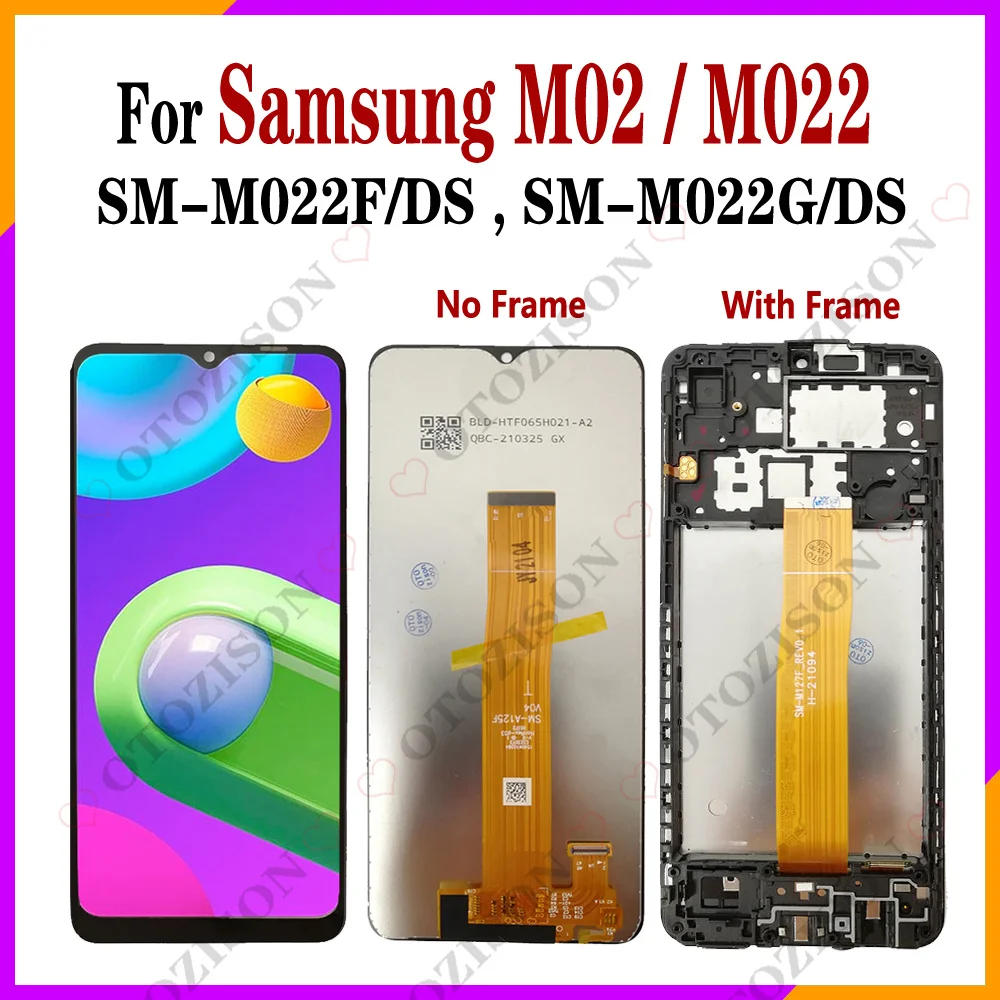 M022F ЖК-дисплей с рамкой для Samsung Galaxy M02 дисплей SM-M022F/DS SM-M022G/DS M022 сенсорный экран дигитайзер в сборе Замена