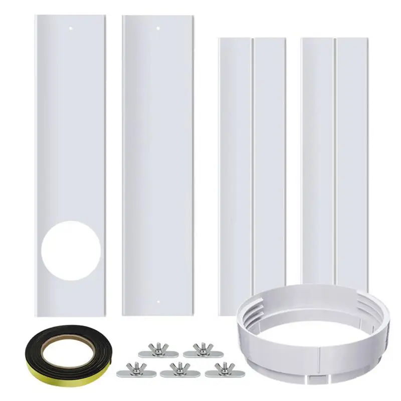 

1set Air Conditioner Window Seal Portable Plates Kit Universal Adjustable AC Vent Kit Panels Up To 86 Inches For Sliding Windows