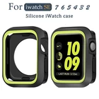 Силиконовый чехол для часов Apple Watch series 7, резиновый защитный бампер, жесткий армированный чехол для iWatch, Чехол 45 мм 41 мм