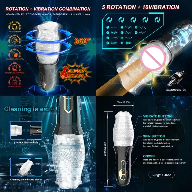 Pennis Masturbation Piston Pro Phalus Резиновая кукла для взрослых Вставка игрушек Мужская