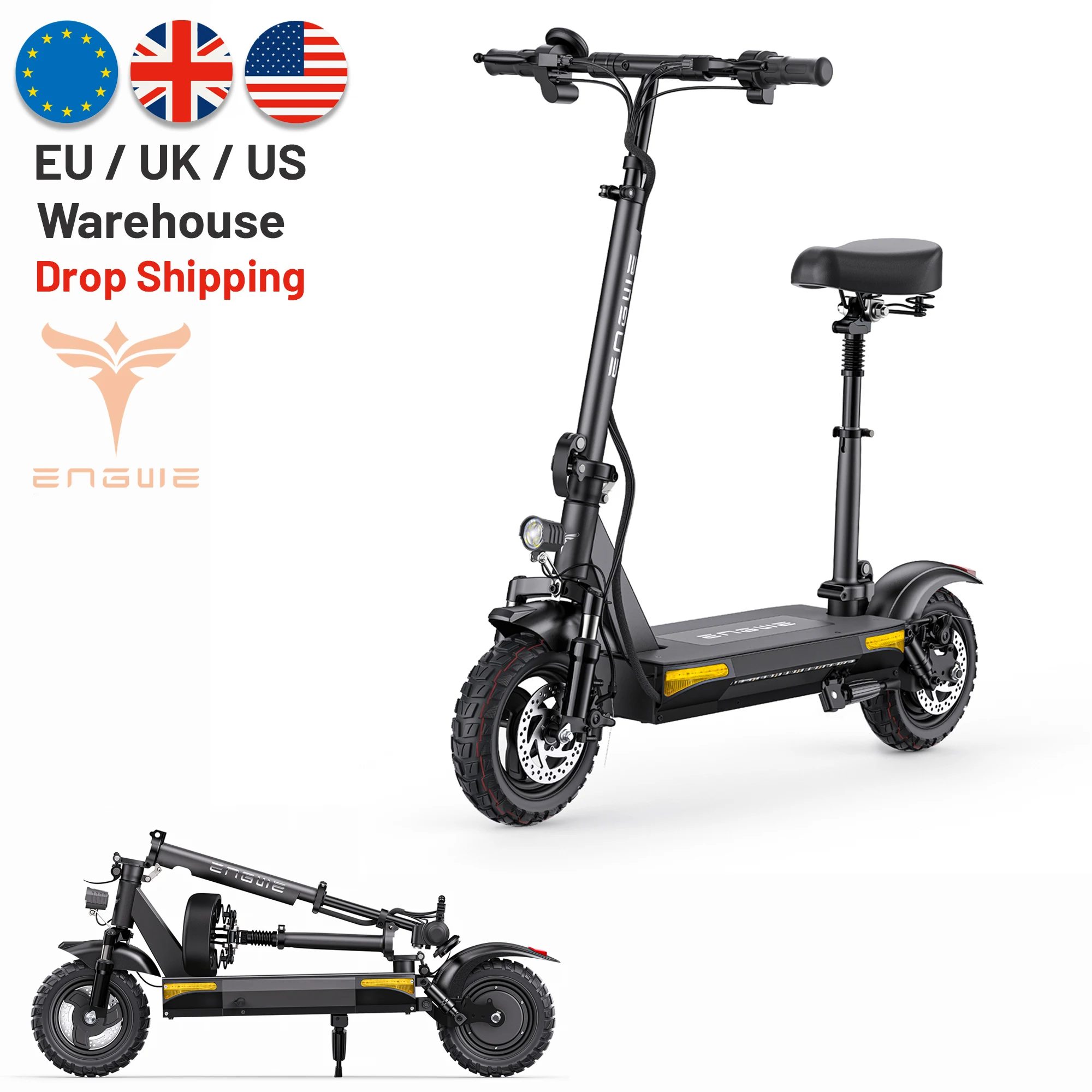 

ENGWE S6 Scooter Electric 6.5in Tire Newest 500W 700W Motor 48V 15.6Ah Battery E Scooter Foldable Scooter Two Wheel Off Road