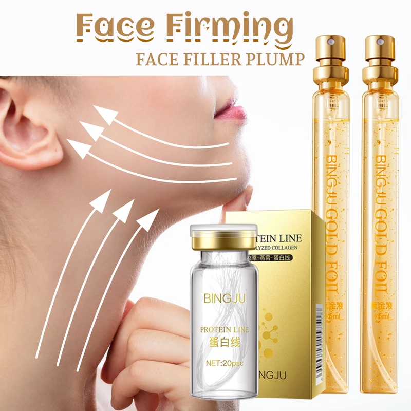 

Anti Aging Essence Face Filler Absorbable Protein Line Face Serum Active Collagen Silk Line Carving Face Smoothing Firming