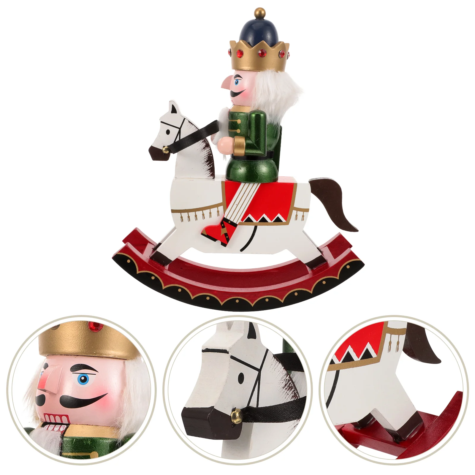 

Wooden Nutcracker Festive Christmas Nutcracker Craft Wooden Horse Nutcracker Soldier Christmas Decorations