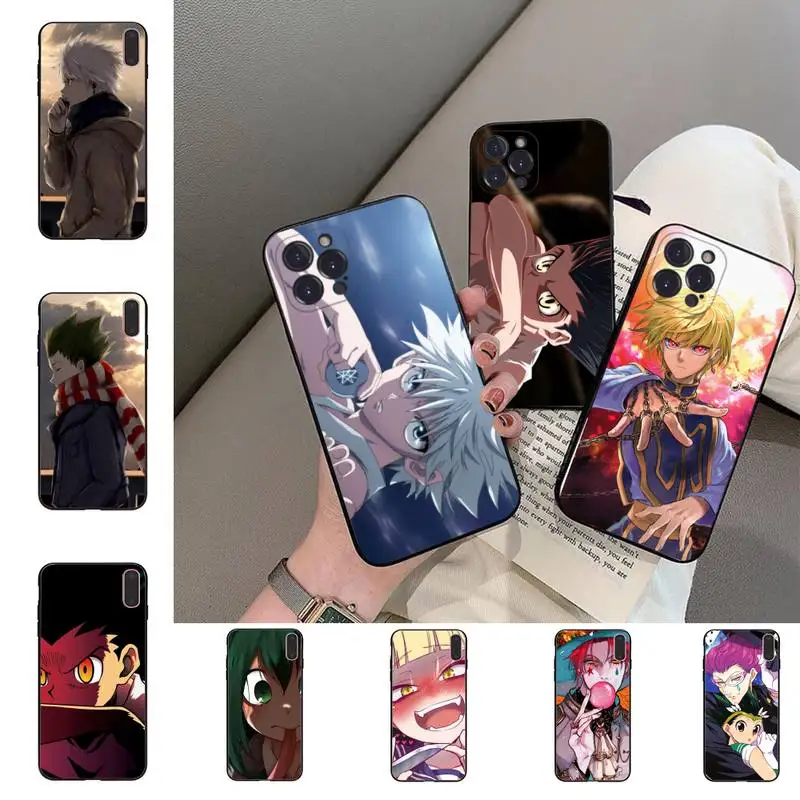 

FHNBLJ HUNTER×HUNTER Phone Case For iPhone 13 Pro MAX 14 11 12 Mini X XS XR 6 7 8 Plus SE 2020 Soft TPU Cover