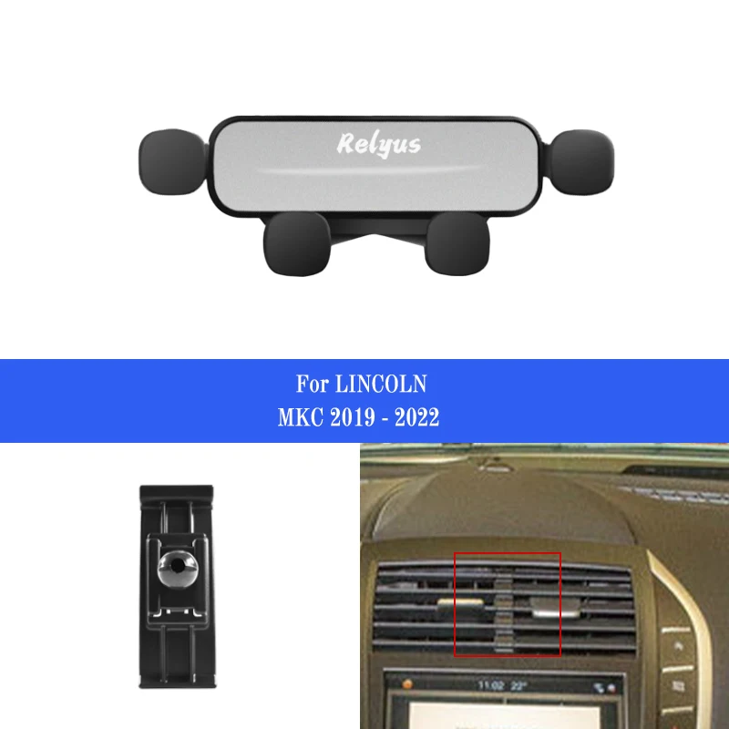 

Car Mobile Phone Holder Smartphone Air Vent Mounts Holder Gps Stand Bracket for Lincoln MKC 2019-2022 Auto Accessories