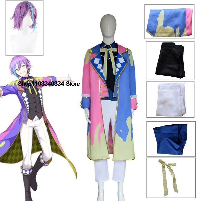 Kamishiro Rui Cosplay Costume Wig Anime Project Sekai Colorful Stage! Halloween Party Outfit Purple for Men Women