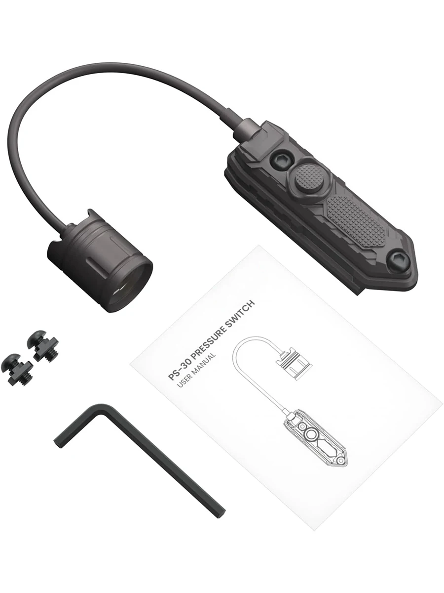 Тактический двухфункциональный дистанционный выключатель давления для аналогичной совместимости с Mlok и Picatinny Rail