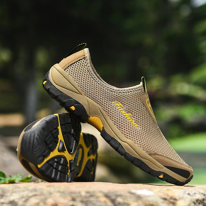 

2022 New Men Shoes Hiking Camping Sneakers Male Casual Breathable Wading Shoes for Men Lightweight Water Footwear Free Shipping