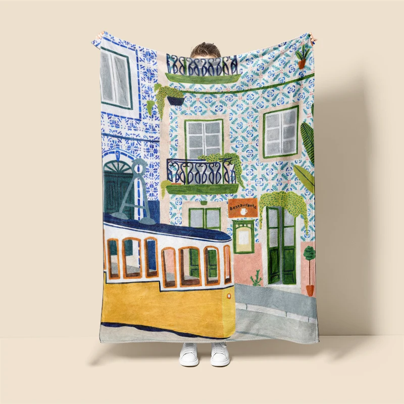 Домашнее украшение плюшевое одеяло для дивана натуральное и животное