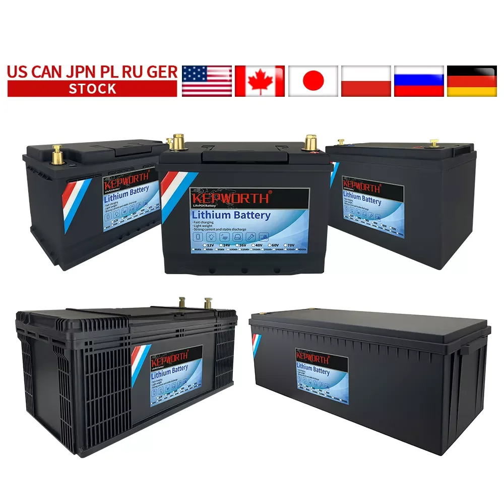 

New 12V 40 60 80 100 120 200Ah LiFePO4 Battery Pack With Upgraded BMS Lithium Power Golf Cart 6000 Cycles RV Campers Off-Road