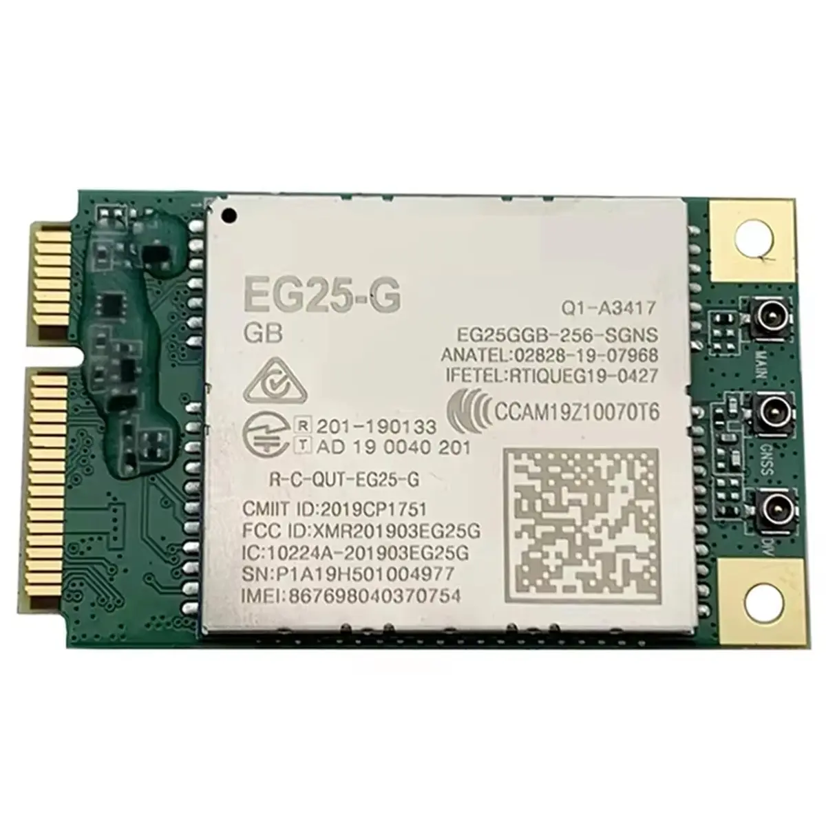 Фото РЕКОМЕНДАЦИЯ     Глобальный модем EG25-G LTE Cat4 MINI PCIE без слота для SIM-карты EG25GGB-256- для модулей EC25-E, EC25-EU, EC25-AU №5