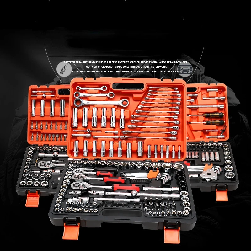32-172Pcs Tool Set Hand Tools For Car Repair Ratchet Spanner Wrench Socket Set Professional Car Universal Repair Tool Kits