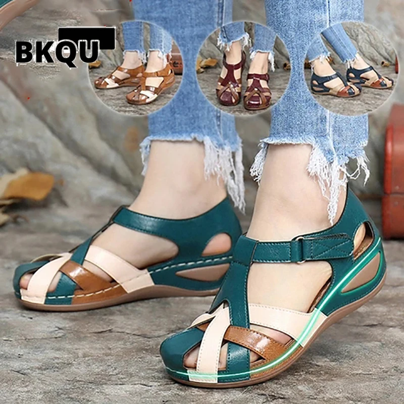 

2022 Fashion Women Sandals Waterproo Sli On Round Female Slippers Casual Comfortable Outdoor Sunmmer Plus Size women shoes