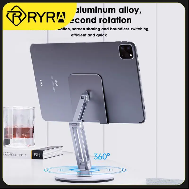 

RYRA Aluminum Alloy Folding Support Rotatable Desktop Bracket Silicone Anti-slip Protection For Laptop Mobile Phone Tablet