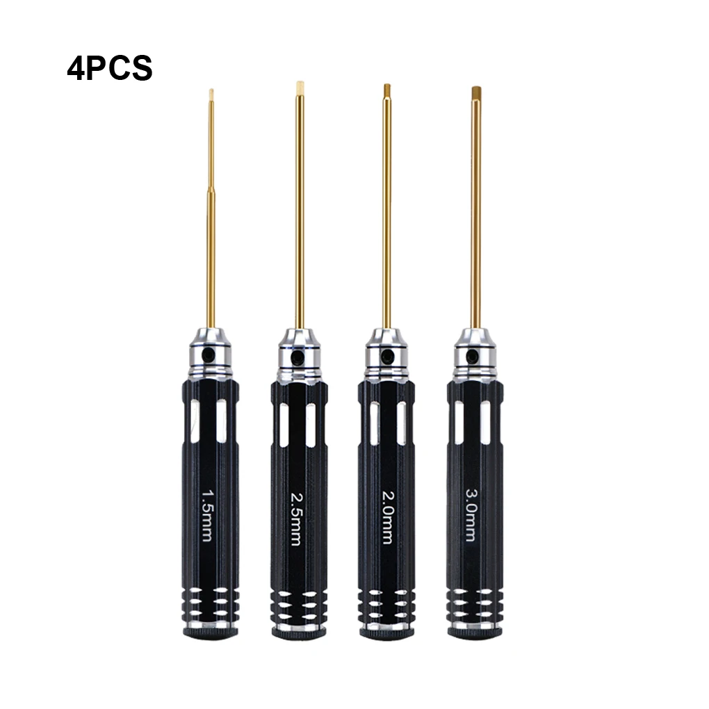 

1.5mm 2.0mm 2.5mm 3.0mm Hex Screw Driver Set Titanium Hexagon Screwdriver Allen Wrench Tool Kit for RC Car Multi-Axis FPV Racing