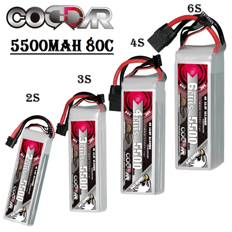 CODDAR 6S 22.2V 5500mAh 80C Lipo XT60