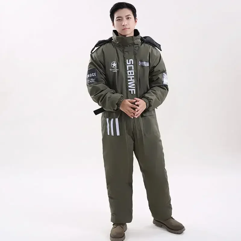 

Холодостойкая одежда для езды на мотоцикле, мужская и женская непромокаемая зимняя одежда с плюшевой толстой ветровкой Лыжный комбинезон 방한복