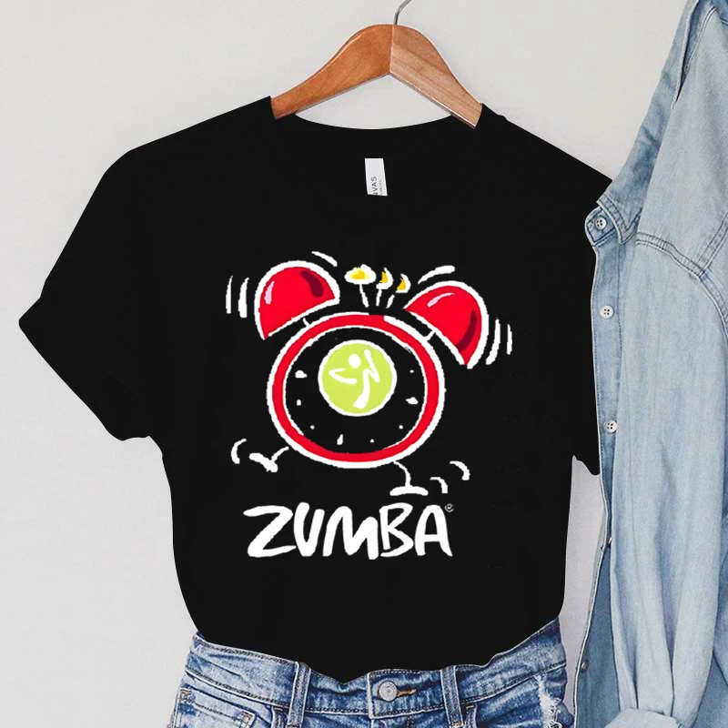 

it's zumba time t-shirts clothing kawaii alarm clock Cartoon Tees Cute vintage Graphic Clothes Ladies Tops unisex sweatshirt