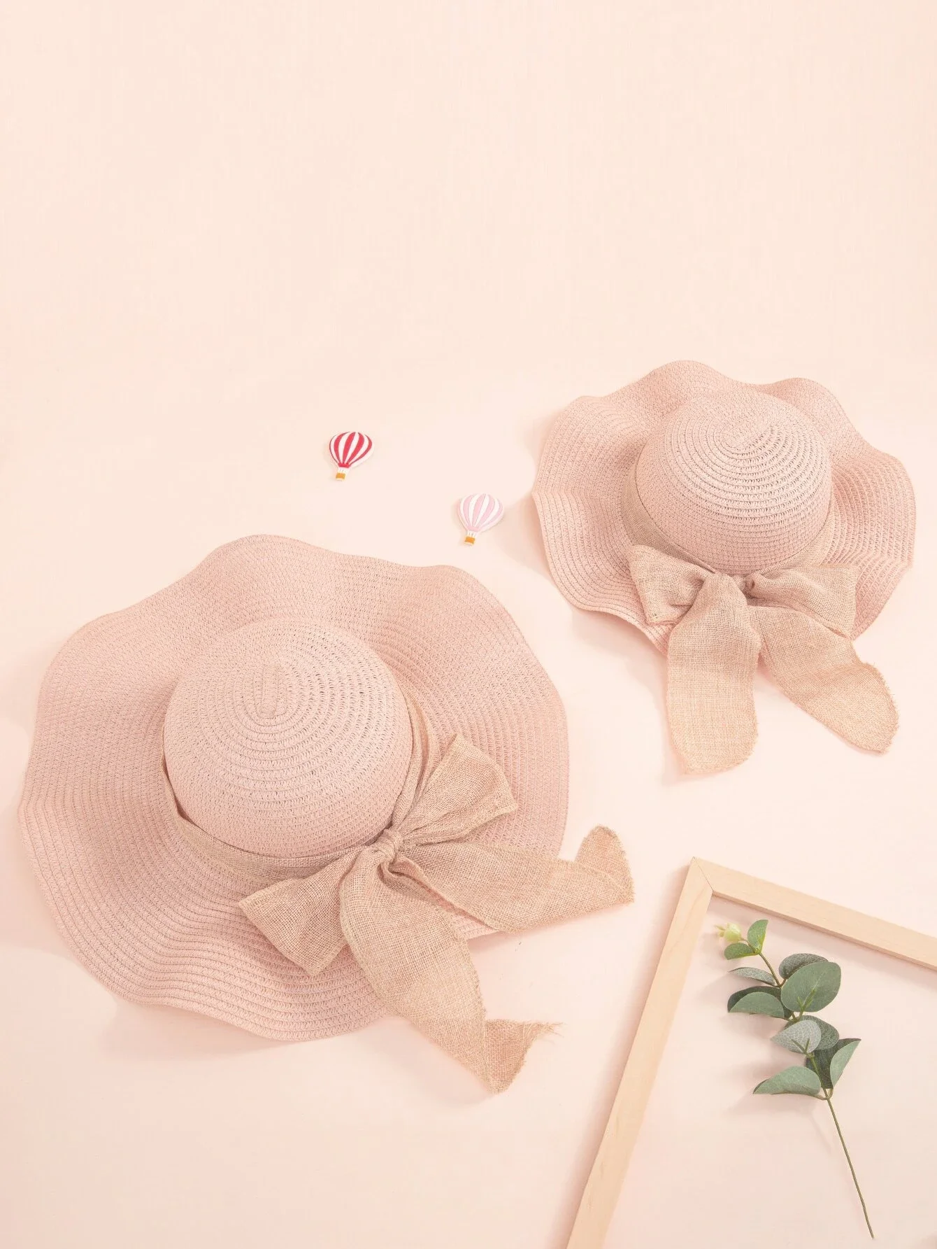 

Hats gorras sombreros caps2pcs Parent-Kids Bow Tie Straw Hat