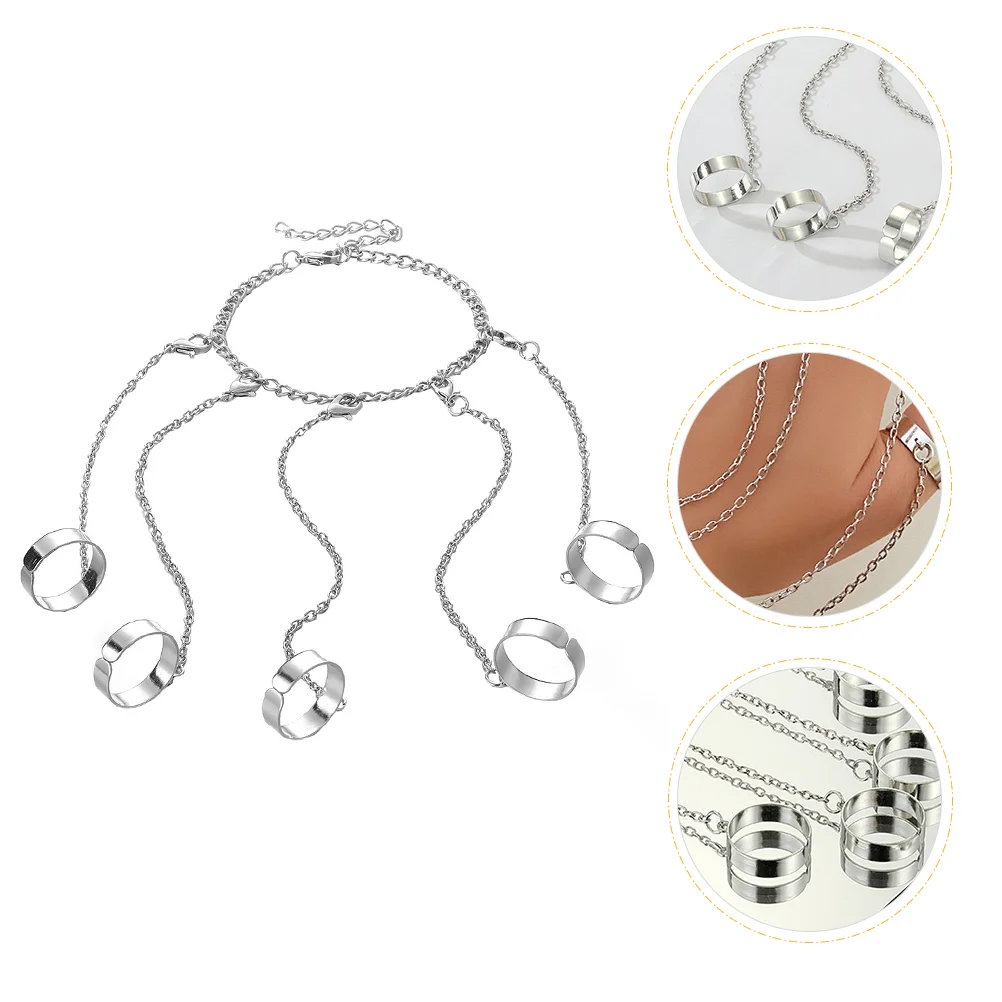 Регулируемые кольца на палец комбинированная цепочка ювелирные изделия в стиле