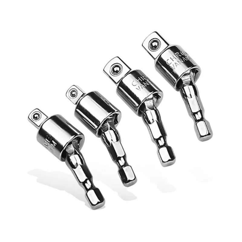 

Electric Drill Socket Adapter for Impact Driver with Hex Shank to Square Socket Drill Bits Rotatable Extension 1/4" 3/8" 1/2"