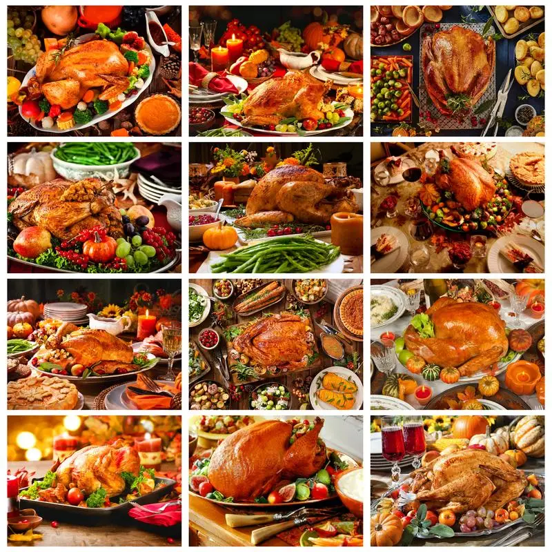 

GATYZTORY 40x50cm Painting By Numbers Diy Crafts Roast Chicken Pictures Paint Wall Decors On Canvas Gift For Thanksgiving